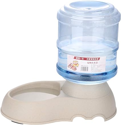 Water And Food Gravity Dispensers With Bowls Eating Drinking Dogs Cats