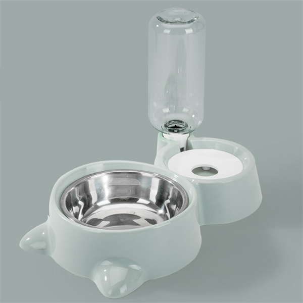 Food & Water Bowl With Automatic Water Refill Bottle