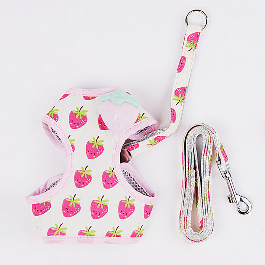 Cat Fruit Harness and Lead Cute Anti-Break Away Cat Walking Lead