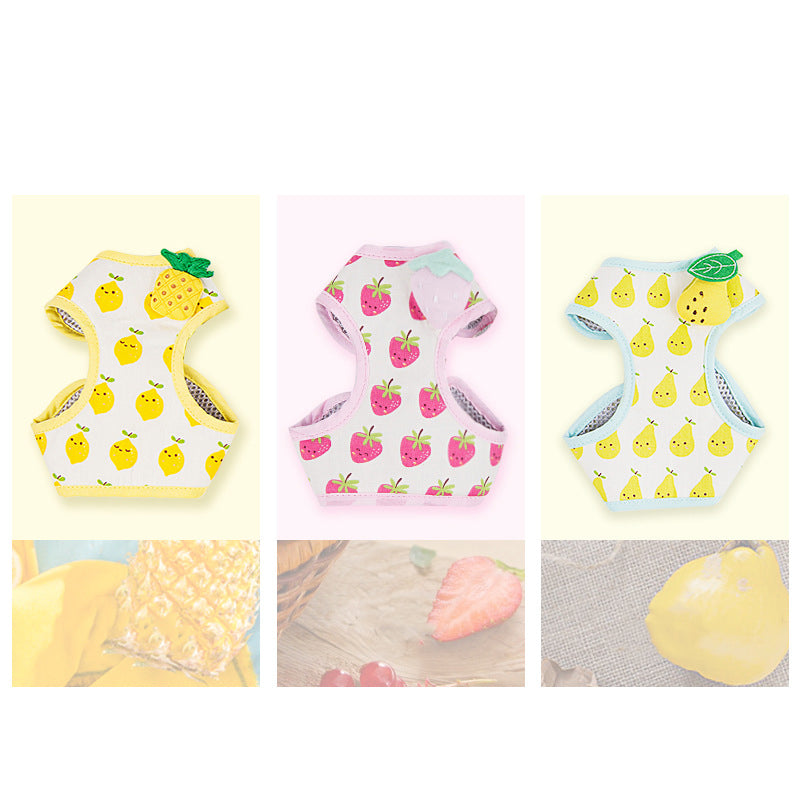 Cat Fruit Harness and Lead Cute Anti-Break Away Cat Walking Lead