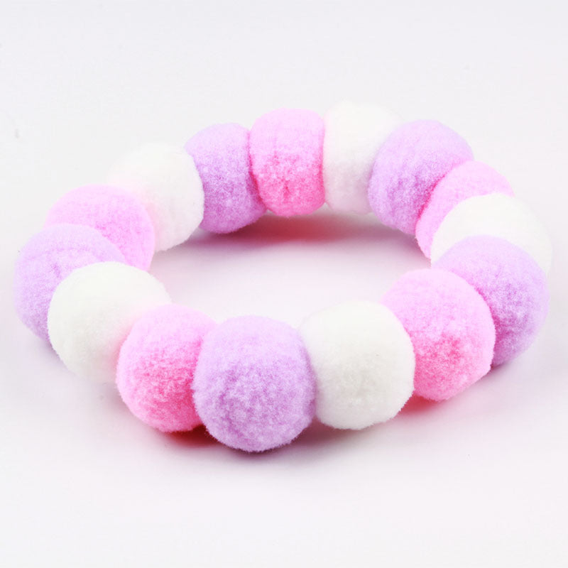 Cat Pom Pom Collar Fur Ball Necklace