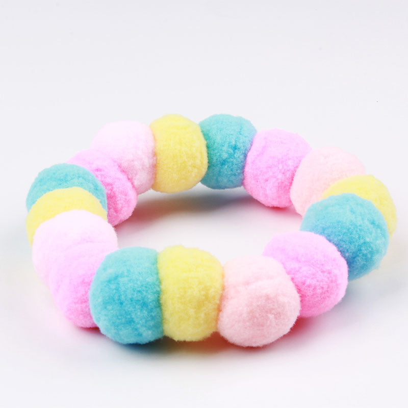Cat Pom Pom Collar Fur Ball Necklace