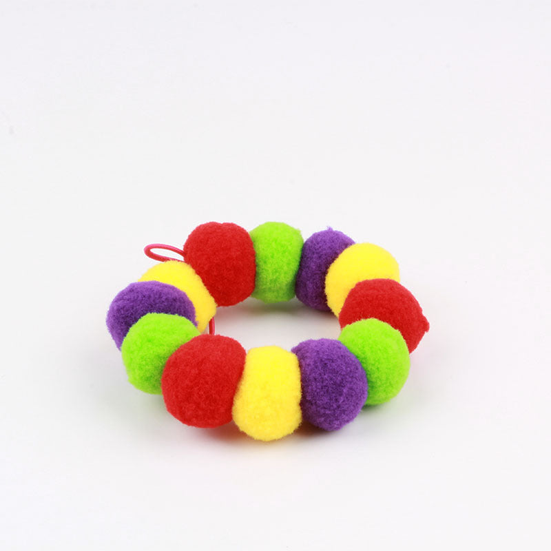 Cat Pom Pom Collar Fur Ball Necklace
