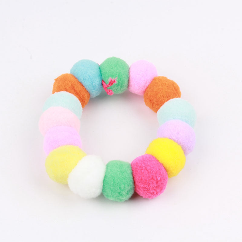 Cat Pom Pom Collar Fur Ball Necklace