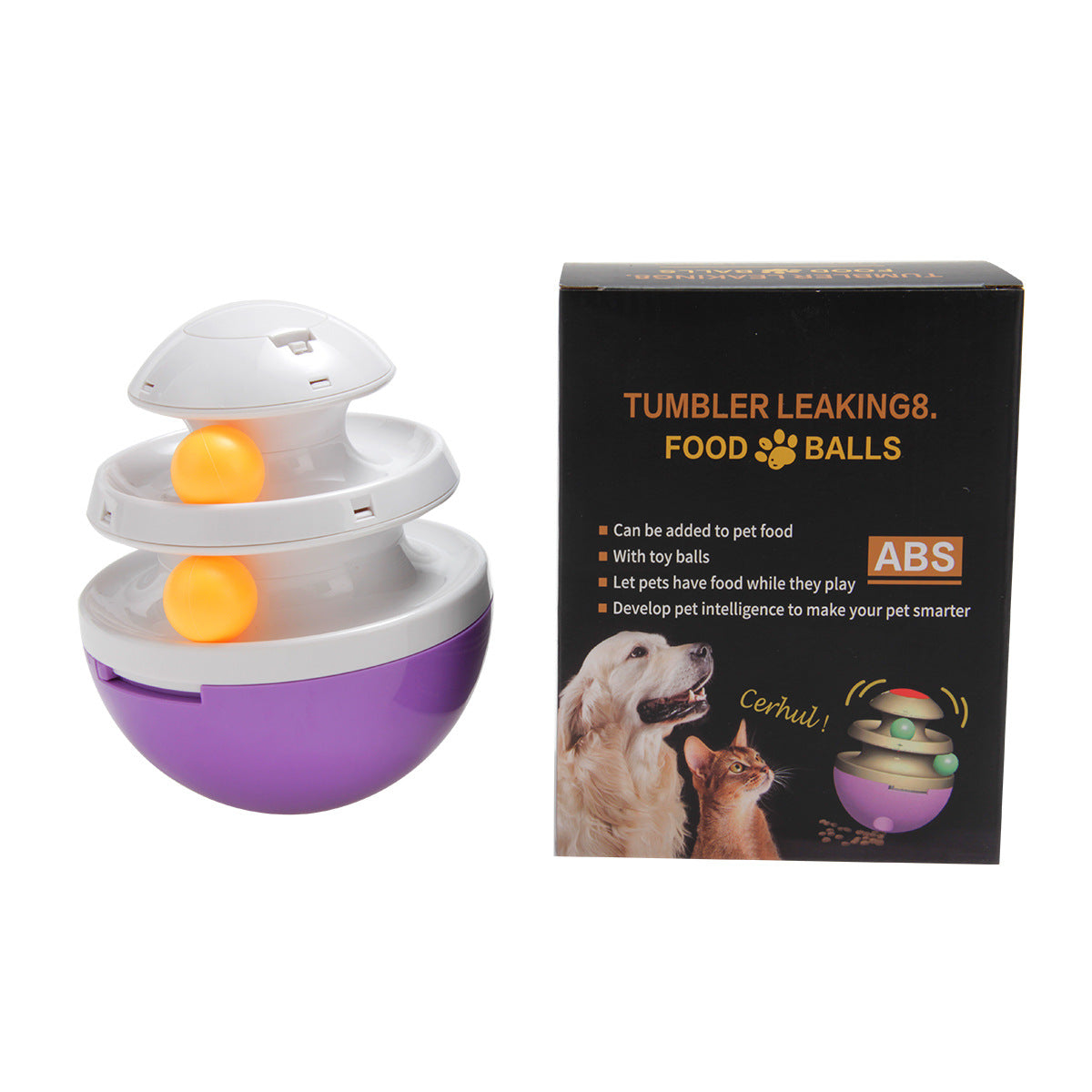 Interactive Food Dispenser Toy Cup For Dogs & Cats Food Tumbler Ball