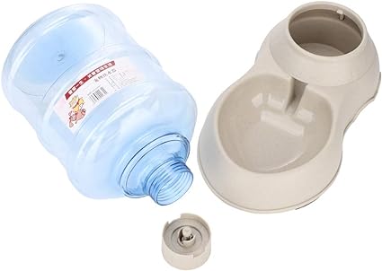 Water And Food Gravity Dispensers With Bowls Eating Drinking Dogs Cats