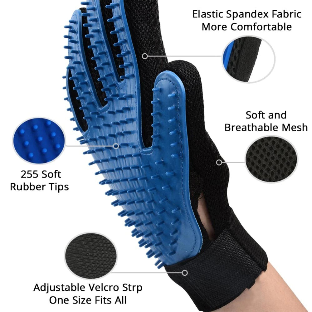 Grooming Glove For Dogs/Cats Pet Hair De-shedding Brush Cleaning Massage