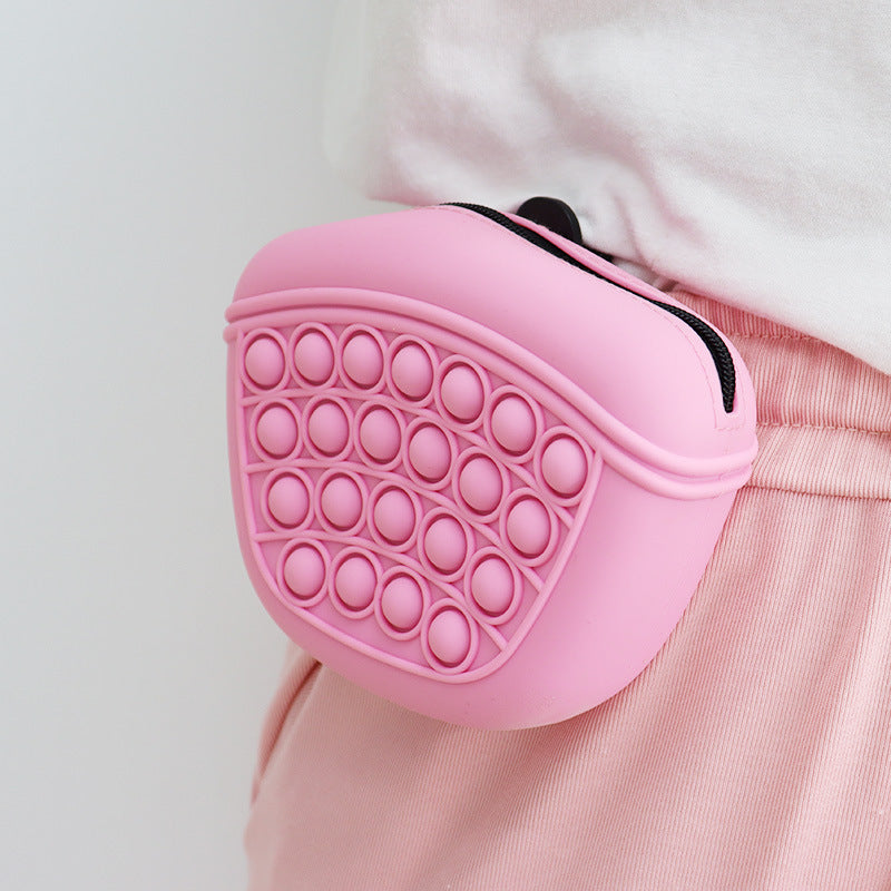 Dog Treats Waist Pouch Bag Silicone Pet Training Snack Clip-on Outdoor