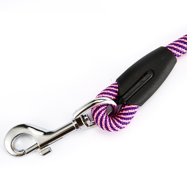 Dog Quick Release Lead Rope Black / Purple 1.2m