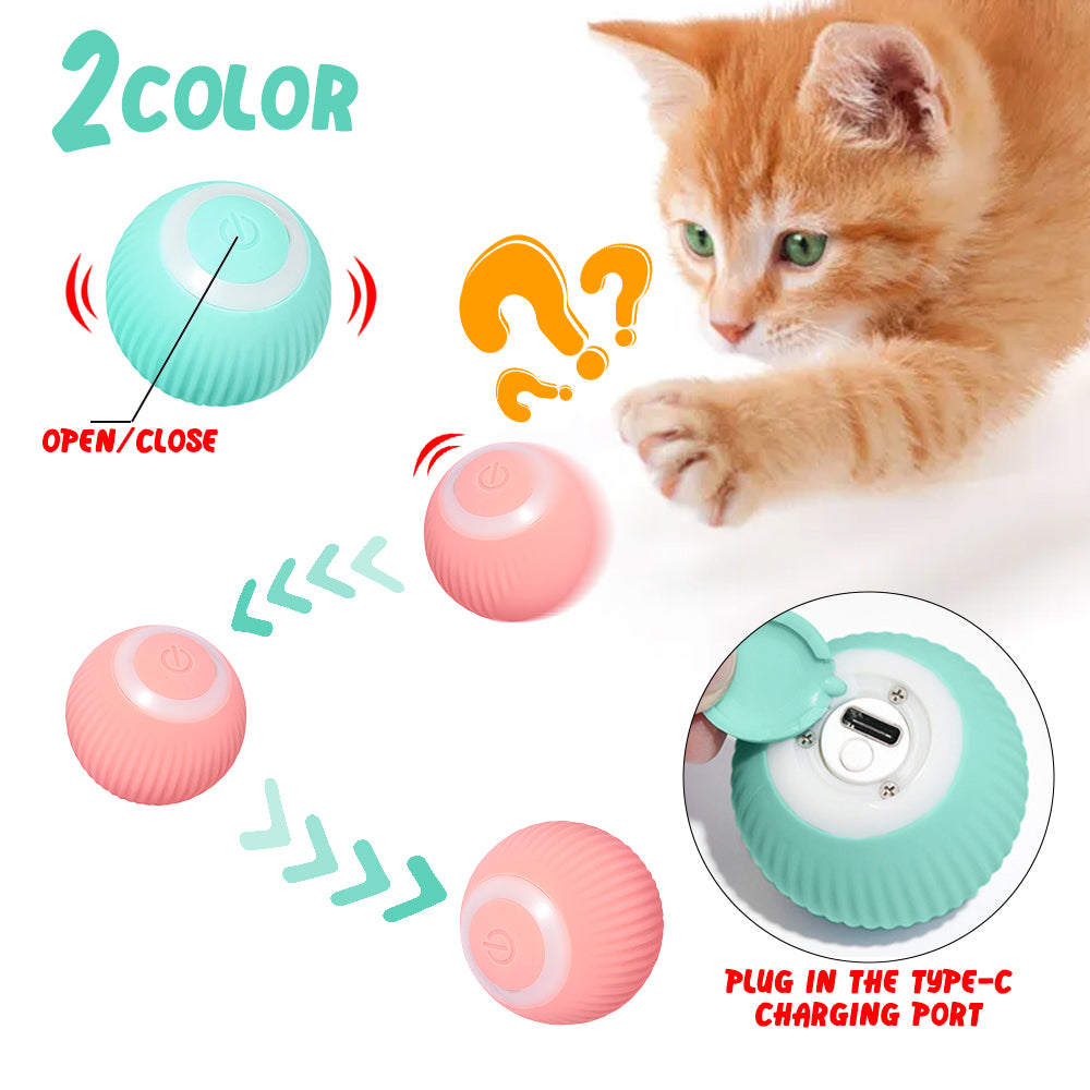 Intelligent Rolling Ball Tease Small Toy Cat Dog Pet Automatic Rotating Ball