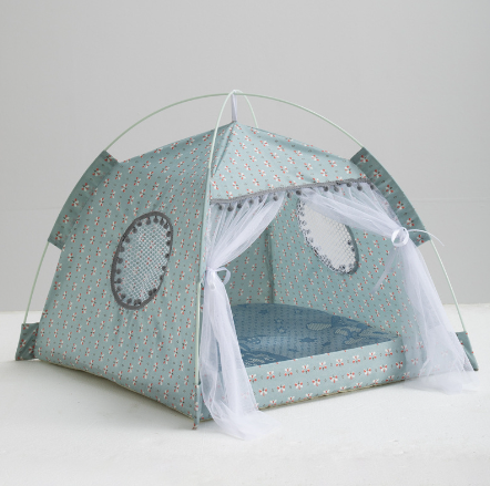 Cute Cat Tent House Enclosed Pet Bed