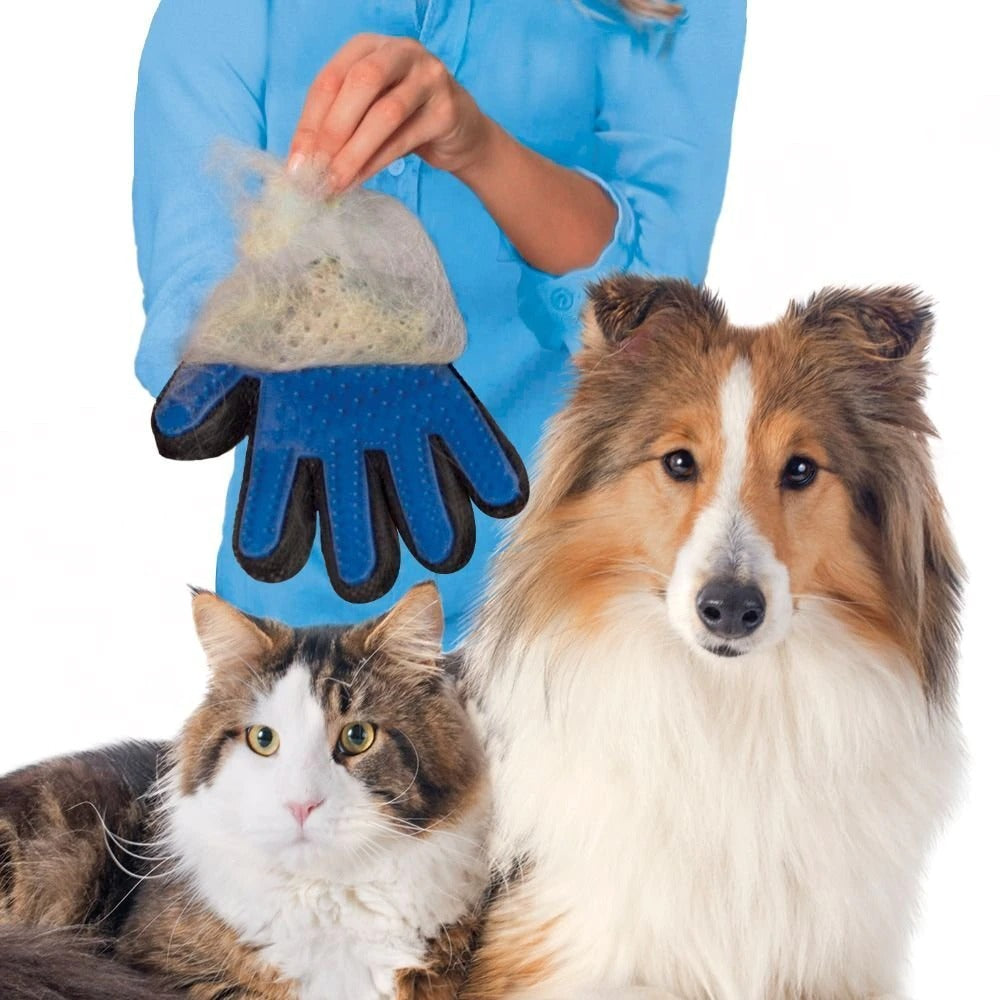 Grooming Glove For Dogs/Cats Pet Hair De-shedding Brush Cleaning Massage