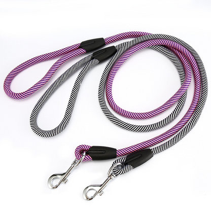 Dog Quick Release Lead Rope Black / Purple 1.2m