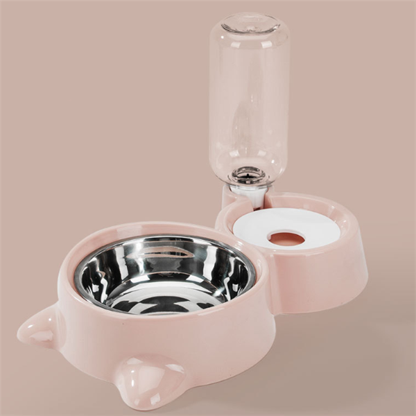 Food & Water Bowl With Automatic Water Refill Bottle