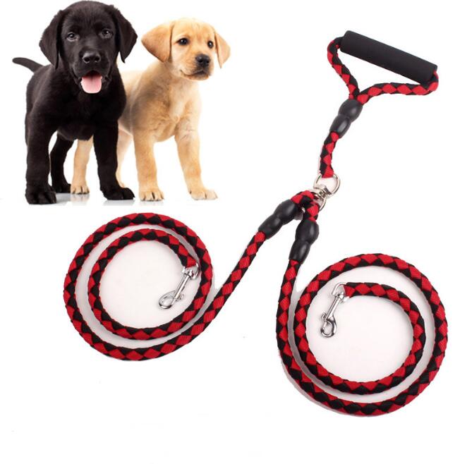 Double-Ended Dog Lead Nylon Rope Dual Lead