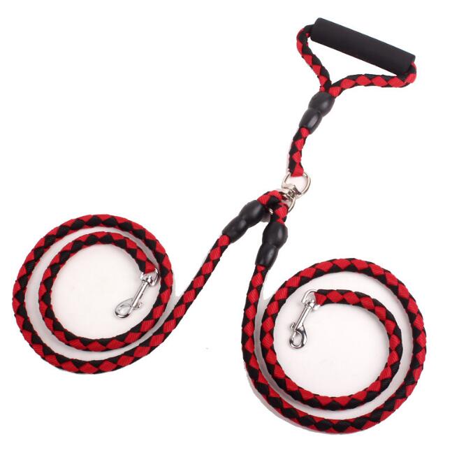 Double-Ended Dog Lead Nylon Rope Dual Lead