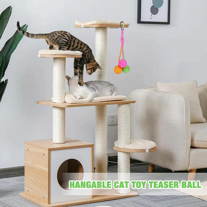 Cat Scratcher Sisal Rope Balls, Interactive Chewable Scratcher
