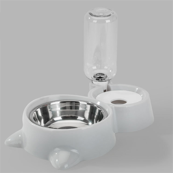 Food & Water Bowl With Automatic Water Refill Bottle