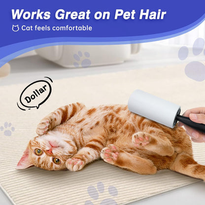 Extra Sticky Lint Rollers For Pet Hair, 540 SHEETS, 6 Refills, 2 Upgrade Handles, Portable Brush Removes Dog and Cat Hair from Clothes and Furniture