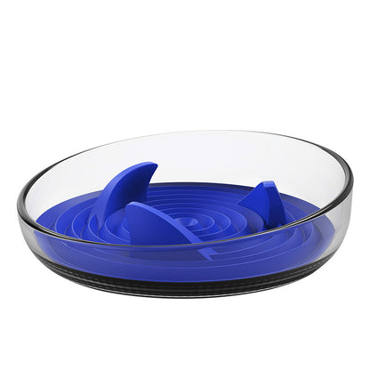 New Slow Feeding Pet Bowl Anti Choking Silicone Shark