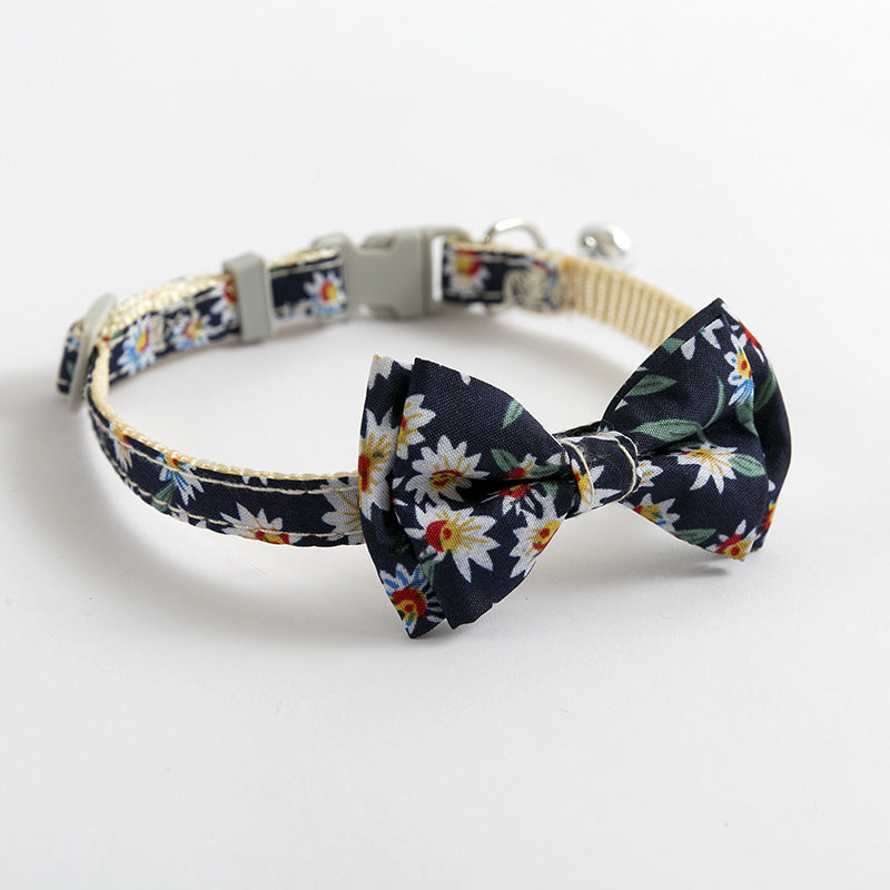 Cat Cute Bow Collar With Buckle Bell