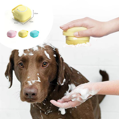 Silicone Pet Bath Shampoo Massage Brush Cat/Dog Cleaning Tool Comb